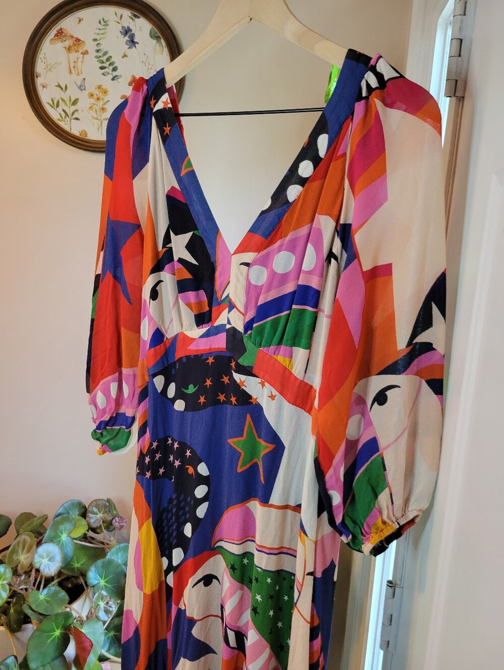FARM Rio Multicolor Graphic Maxi Dress - Blue, Pink, Orange, Green, White - Picture 3 of 7